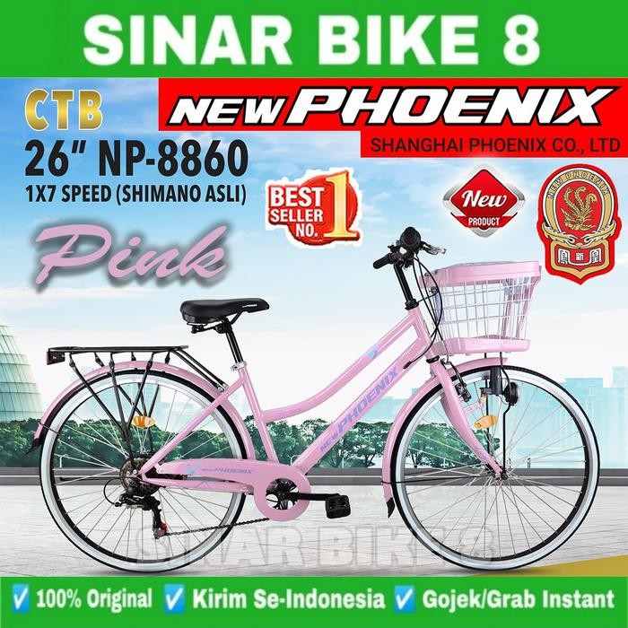Sepeda Keranjang Dewasa Phoenix NP-8860 AT Uk. 26 In 7 Speed