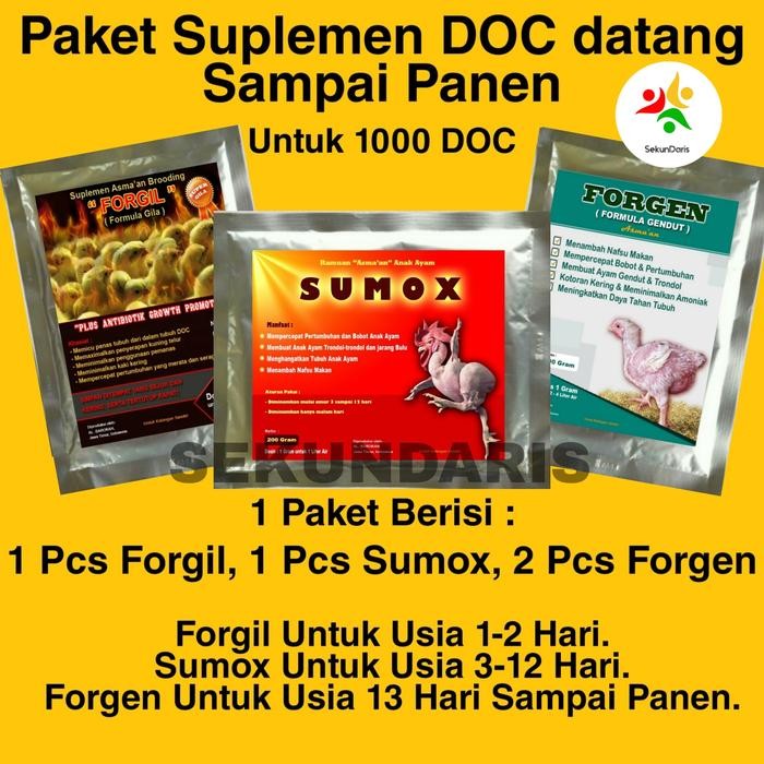 PetShoPq- Vitamin Ayam - Suplemen Ayam Broiler -Paket Forgil 1-Sumox 1- Forgen 2