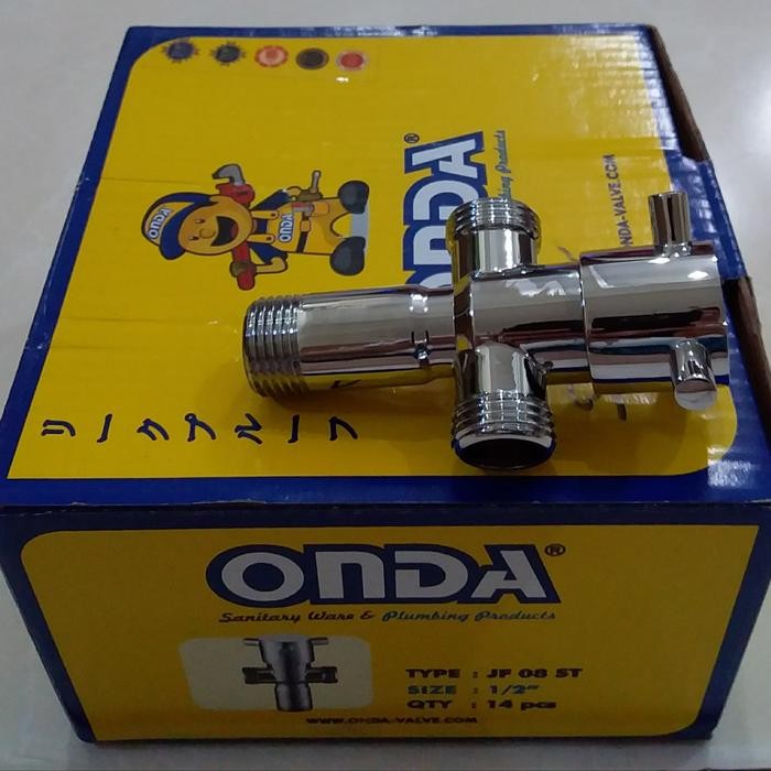 Stop Kran Wc Cabang/Kran Shower Cabang Onda 1/2" Jf08St
