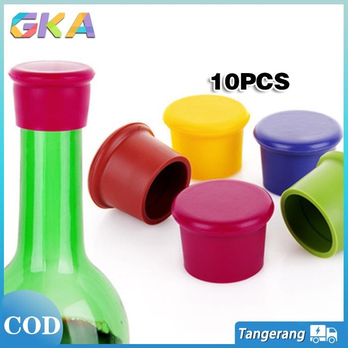 Stok Baru Tutup Botol Karet Reusable 10pcs/Wine Kecap Saus Botol Sealer/Tutupan Botol Silikon