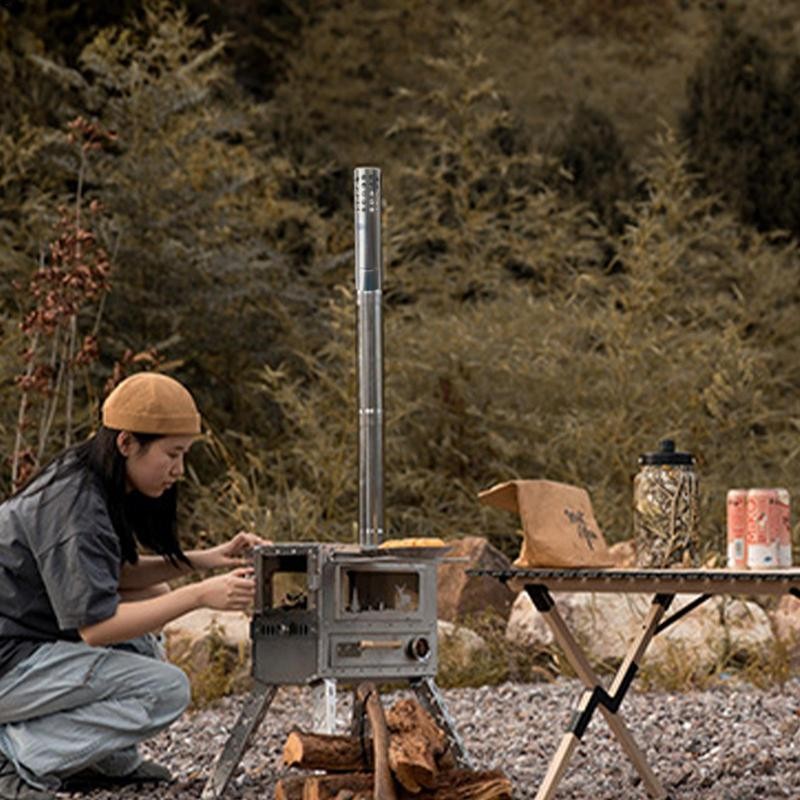 Stove Chimney Pipe Firewood Stove Accessories 2.4 Inch Diameter Stainless Steel Chimney Anti-scaldin