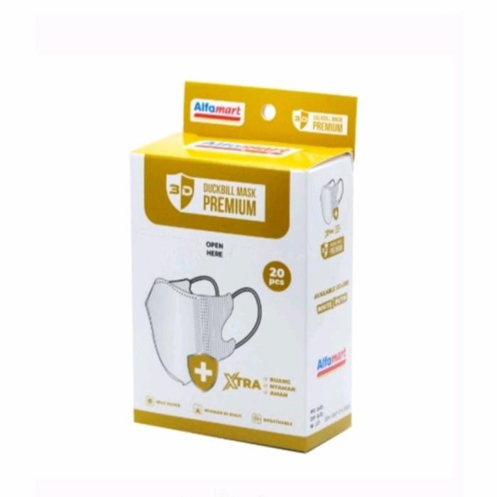 KJB Alfamart Masker Duckbill Premium 3D isi 20 pcs [PROMO]