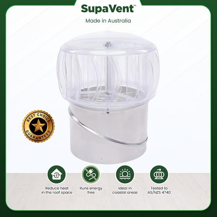 Supavent Turbin Ventilator Atap Rumah Pabrik Anti Karat Hemat Listrik Ventilasi Udara