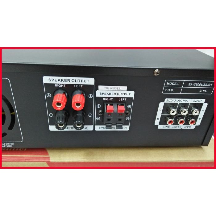Paling Laris Power Amplifier Digital Stereo Weston Sa-2600Usb/Bt Bluetooth Terlariss 