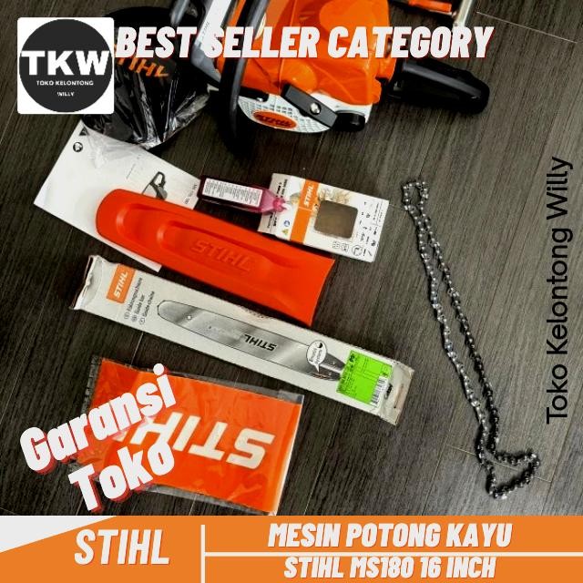 STIHL Chainsaw MS 180 16 Inch Mesin Potong Kayu MS180 Gergaji Kayu 16" - Stihl MS 180