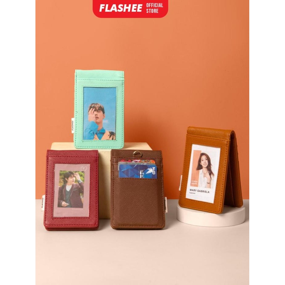 Flashee Lanyard Kulit Magnet Id Card Holder Tabby Lanyard Magnet Name Tag Kulit Termurah Berkualitas
