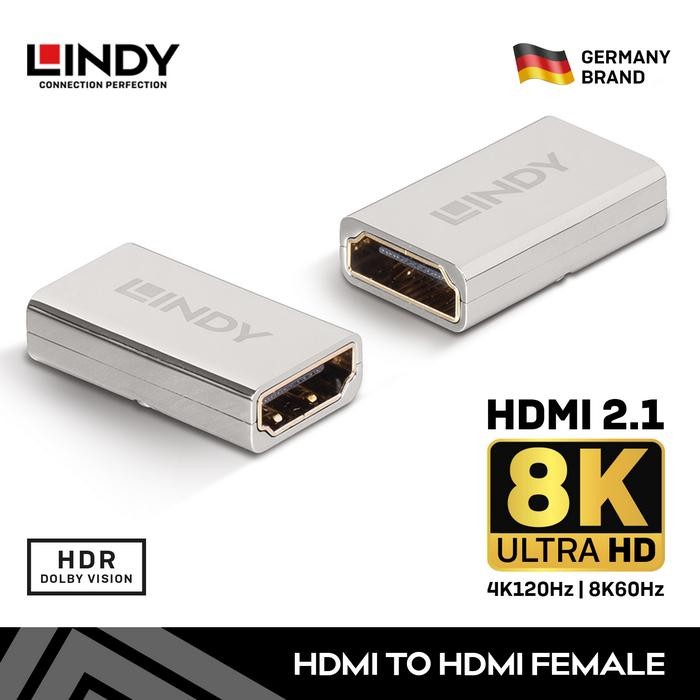xhii- Adapter Coupler Hdmi 2.1 Lindy Female To Female Hdmi 8K 10K