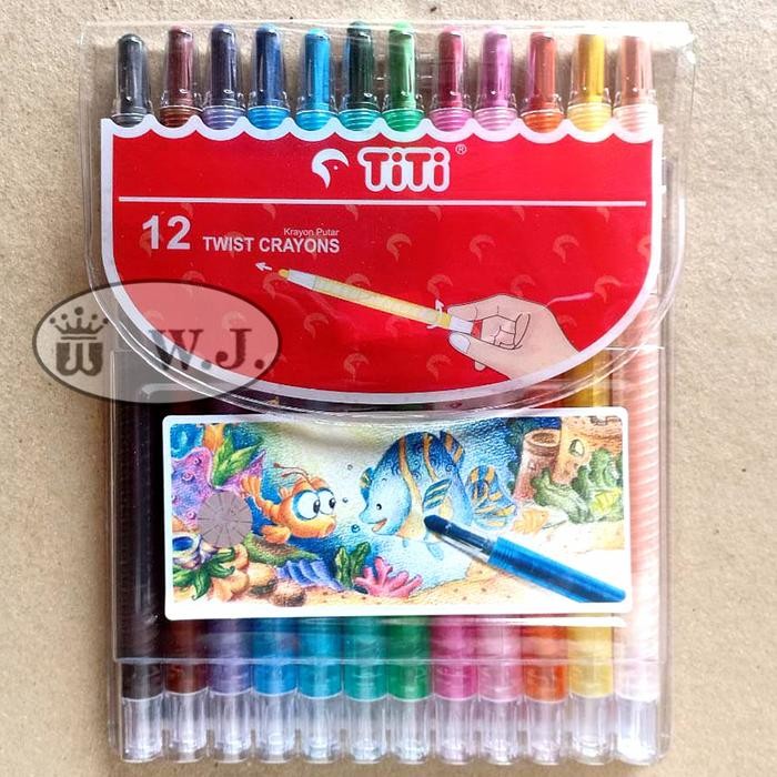 Sale Titi Twist Crayon / Crayon Titi Putar 12 Warna.