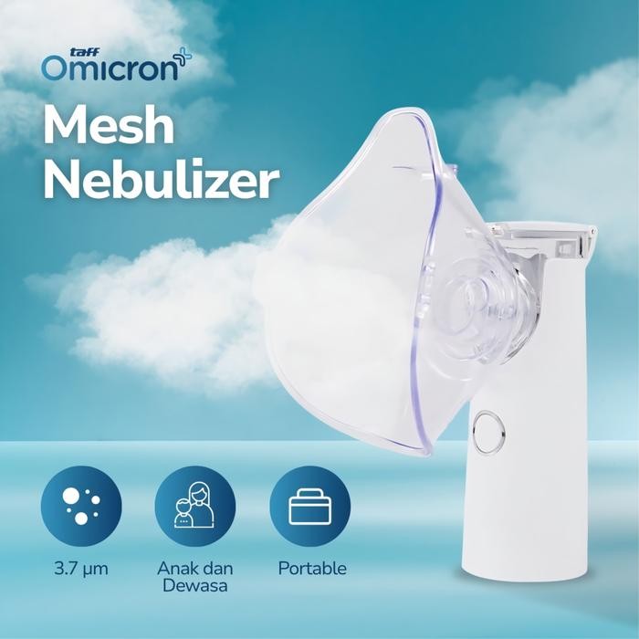 Ready TaffOmicron Alat Nebu Portable Inhaler Uap Obat Terapi Pernapasan Asma Nebulizer Mask -