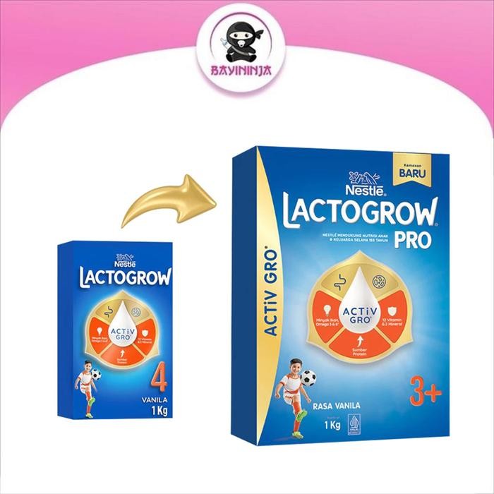 hbez- Lactogrow 4 Vanila Susu Box 1 Kg Susu Bubuk