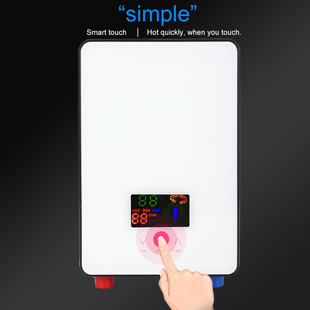 6500W Tankless Instant Electric Hot Water Heater For Home Bathroom Shower Electric Hot Water Heater
