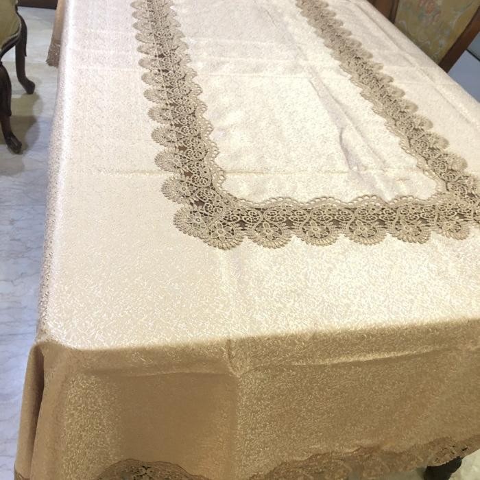 taplak meja makan impor ukuran jumbo/ besar 8 - 12 kursi