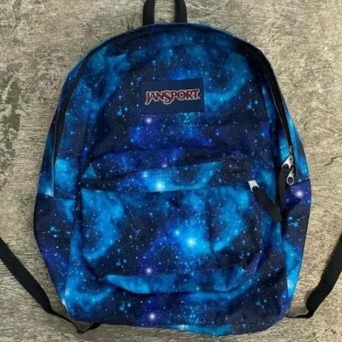 Tas JanSport Original Uniseks Motif Galaxy Cocok unrtuk Anak Anak Sekolah & Design Yang Menarik