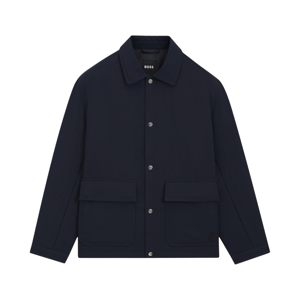 C-Covter Relaxed Fit Jacket in Water-Repellent Peached Fabric Dark Blue