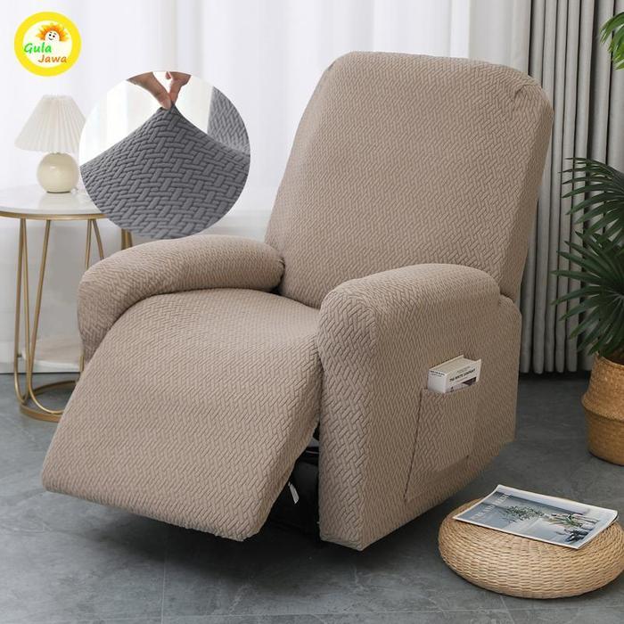 Sarung Sofa Recliner Cover Sofa Reclining Sarung Recliner Elastis Velvet Beludru Embos Cover Sarung