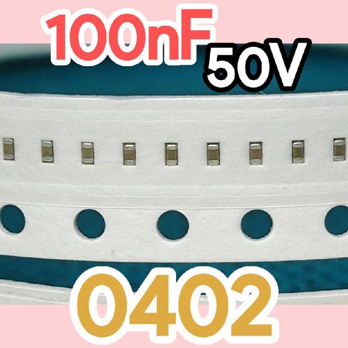 NEW 10PCS CERAMIC CAPACITORS SMD 0402 1005 50V 100NF 50V 100 NF 100000PF 0.1UF 0,1UF 50VOLT