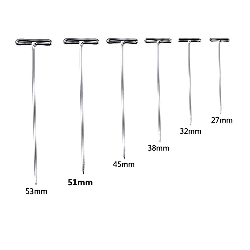 100Pcs Thumbtack Pushpin Stainless Steel T Pins T Shaped Pins Needles with Storage Box for Crafts,