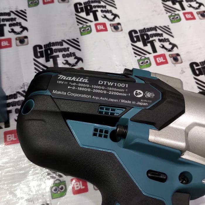 Mesin Impact Wrench Baterai Cordless 18V Makita DTW1001 DTW 1001
