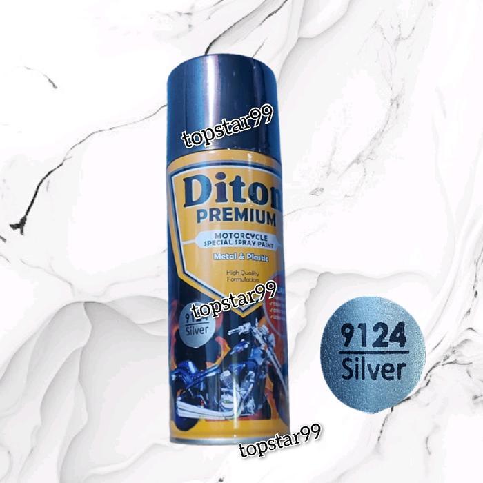 Pilok Cat Diton Premium Silver 9124 Glossy Mengkilap 400cc