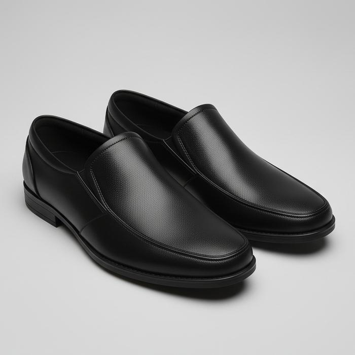 Paulmay Sepatu Formal Pria Madrid 91 Hitam Shoes Kerja Pantofel Karet