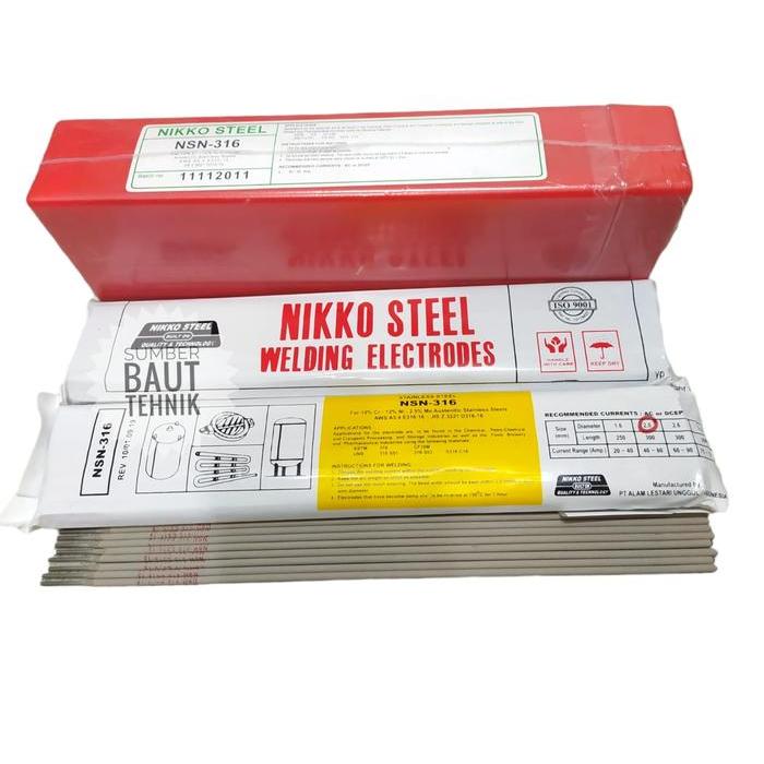 NIKKO STEEL Kawat Las Stainless 316 2.0 2,0 mm NSN 316 / NSN-316 ( per qty )