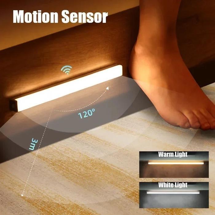 Strip LED lampu sensor tubuh manusia/lampu malam sensor gerak magnetik/lampu koridor lemari dapur