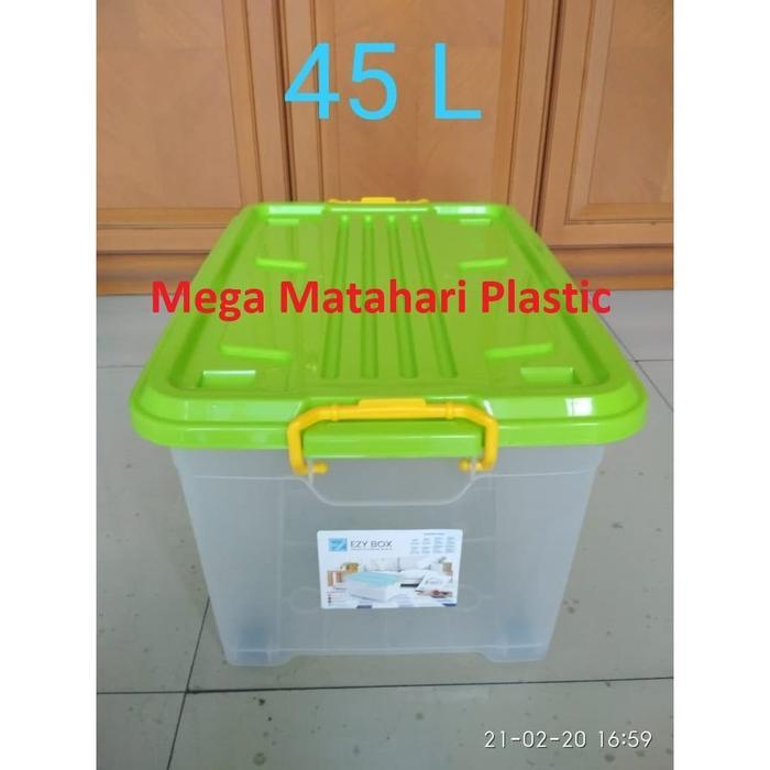 Box Container EZY 45 Liter Transparant (Kuat & Tahan Banting)