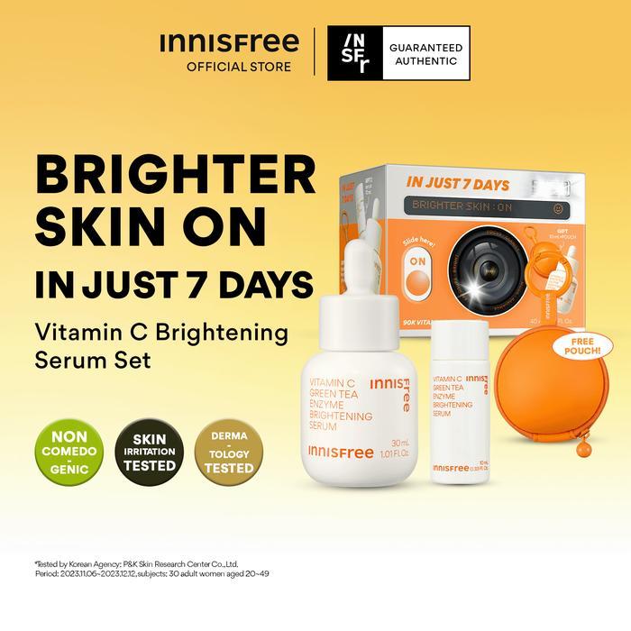 DISKON [NEW] Innisfree Vitamin C Brightening Serum Set FREE Pouch