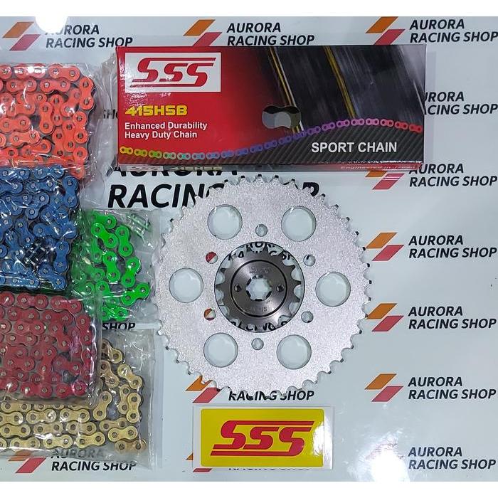 Gear Set Sss 415 Ninja 150 R - Rr & Rantai Sss 415 Hsb Colour Series
