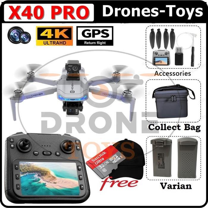 NEW Drone JJRC X40 PRO GPS 3Axis Gimbal Camera 4k Profesional HD 1080p With Screen Remote Contro Alt