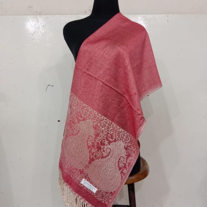 Syal Polos Motif Cashmere/ Pashmina Cashmere/ Scarf / Selendang/ Shawl