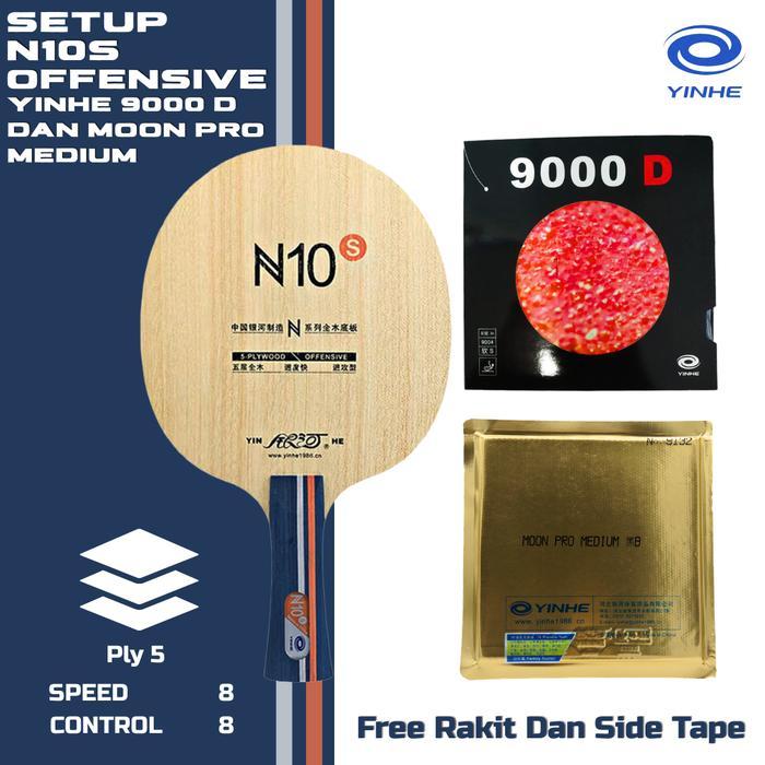 Setup Tenis Meja Pingpong Yinhe N10s 9000D Dan Moon Pro Medium