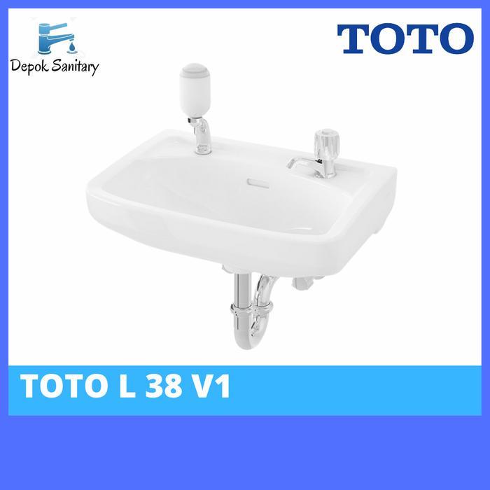 wastafel toto l38v1 set/ washtafel toto l38v1 paket komplit/ wastafel
