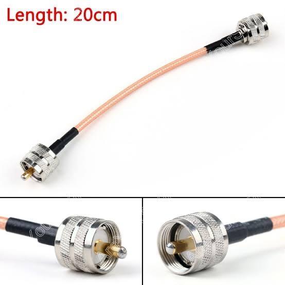 KABEL JUMPER RG142D UHF MALE KE UHF MALE PAJANG 1METER
