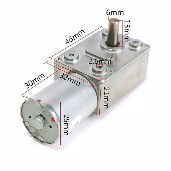 Motor Dc Gearbox Gear Box 12V 30Rpm 30 Rpm Terbaru