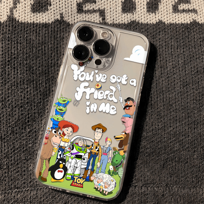 Cute Buzz Lightyear Woody Phone Case for IPhone 16 Pro Max, 15 Plus, New for 14/13/12 All Models,
