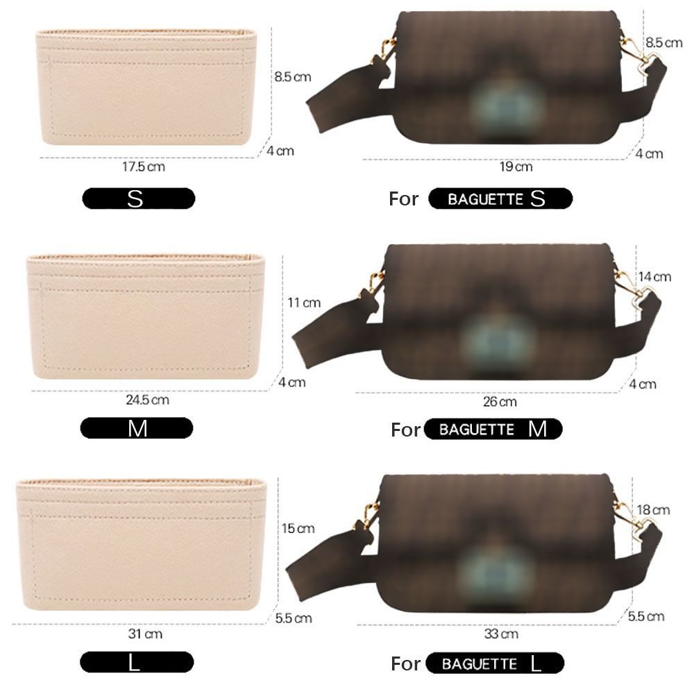Durable Felt Felt Insert Bag Storage Bag Support Internal Bag Portable Organization Bag Organiser