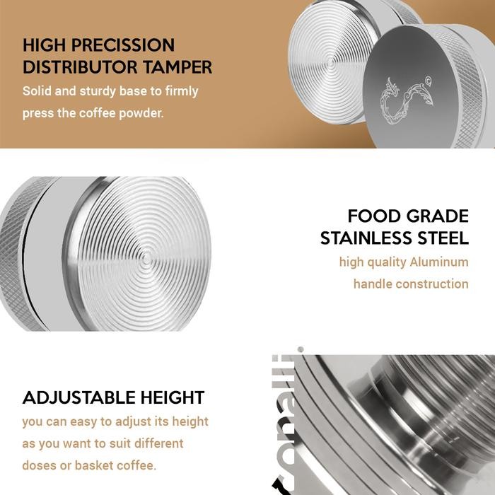 

DISTRIBUTOR 58MM INFINITE SILVER STAR ONA COFFEE DISTRIBUTOR BARISTA