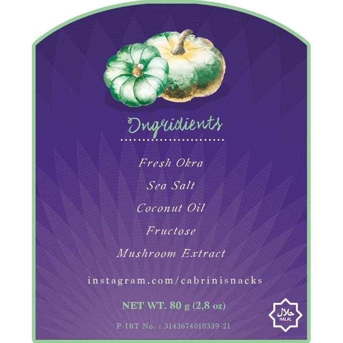 

CABRINI HEALTHY SNACKS JAPANESE PUMPKIN ( 500 ML ) - KERIPIK LABU