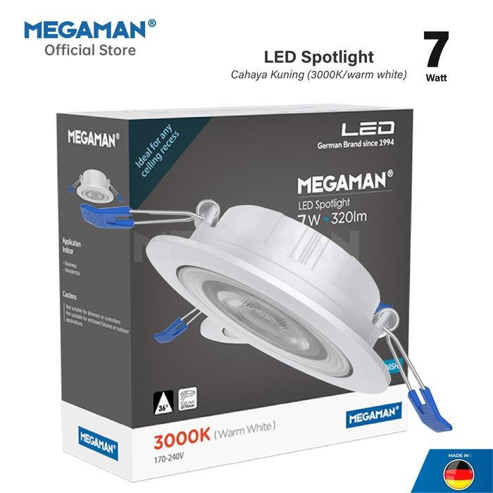 Pilihan- Lampu Sorot Led Megaman Mqtl2048-7W-2.5" 3000K 170-240V
