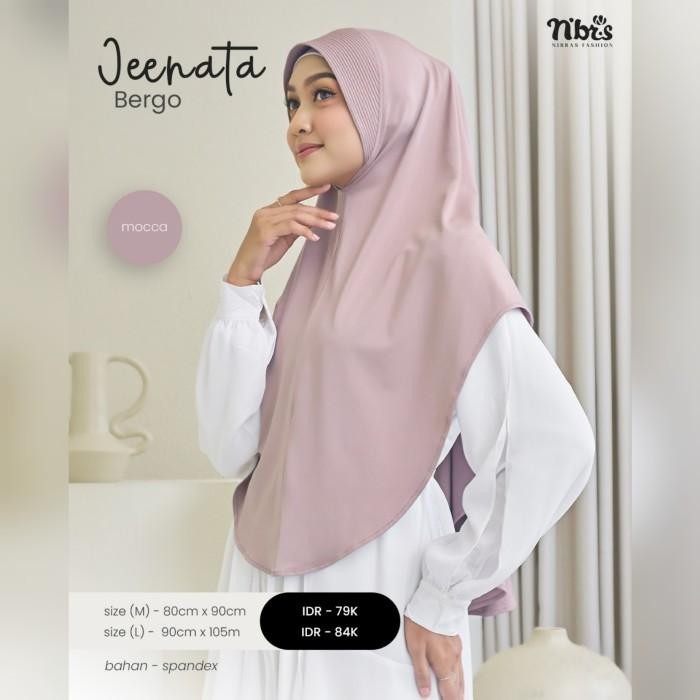 NIBRAS HIJAB JEENATA BERGO WARNA KUNING KUBUS POLOS JILBAB INSTAN BRANDED ORI SYARI SIZE M DAN L