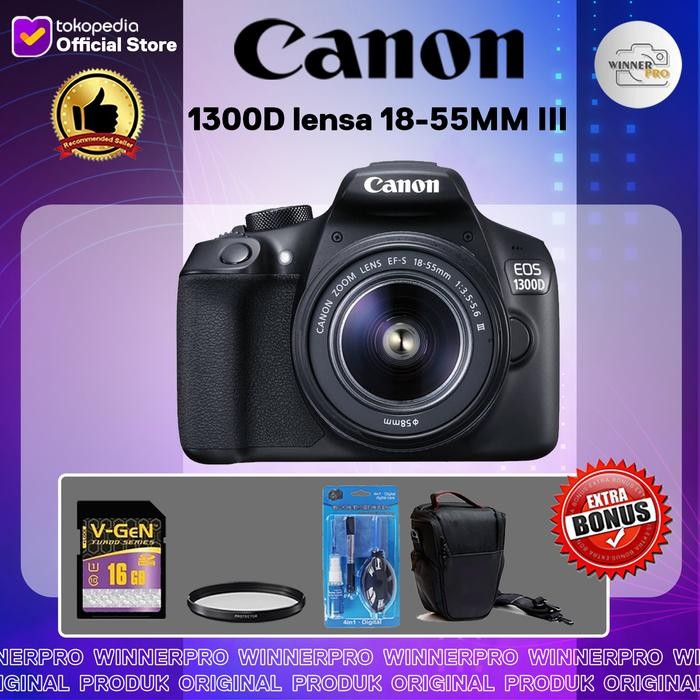 kamera CANON 1300D lensa 18-55MM III