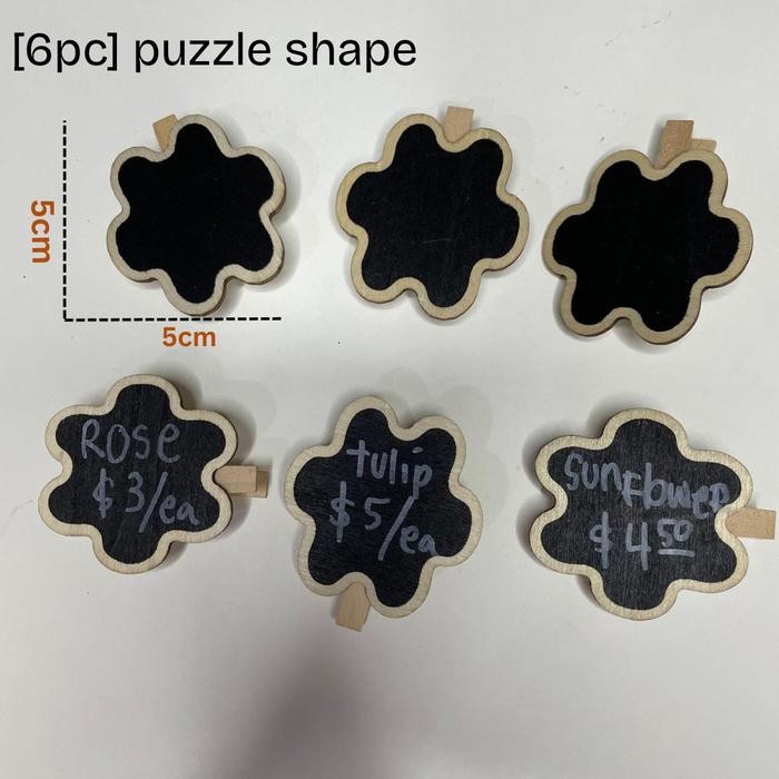 

[6pc] Mini Label Blackbpard Jepit Memo Photo Polaroid Black board Mini Awan Kotak