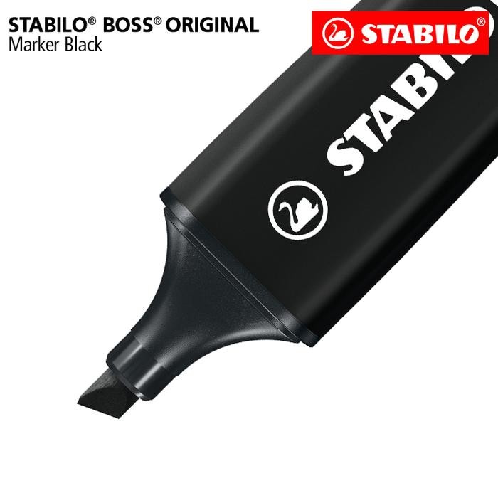 

STABILO BOSS Marker Black / Highlighter Spidol Original Warna Hitam