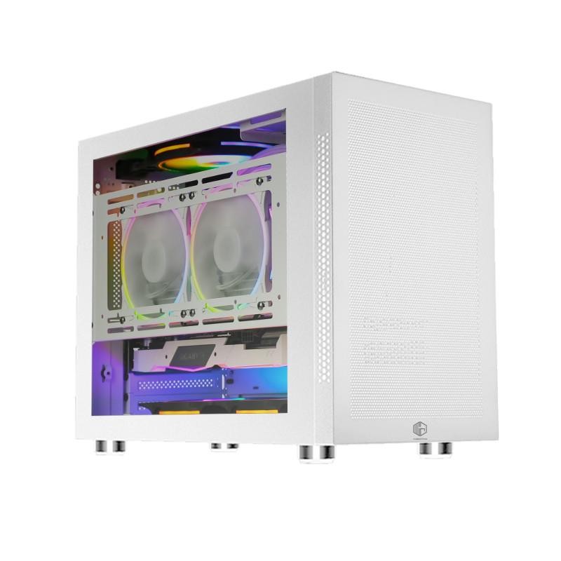 Casing CUBE GAMING AXEL V2.0 GLASS WHITE - SIDE TEMPERED GLASS [XCSP-204]