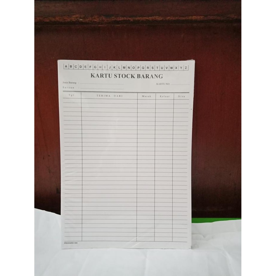 

KARTU STOK BARANG FOLIO PUTIH KARTU STOCK BARANG