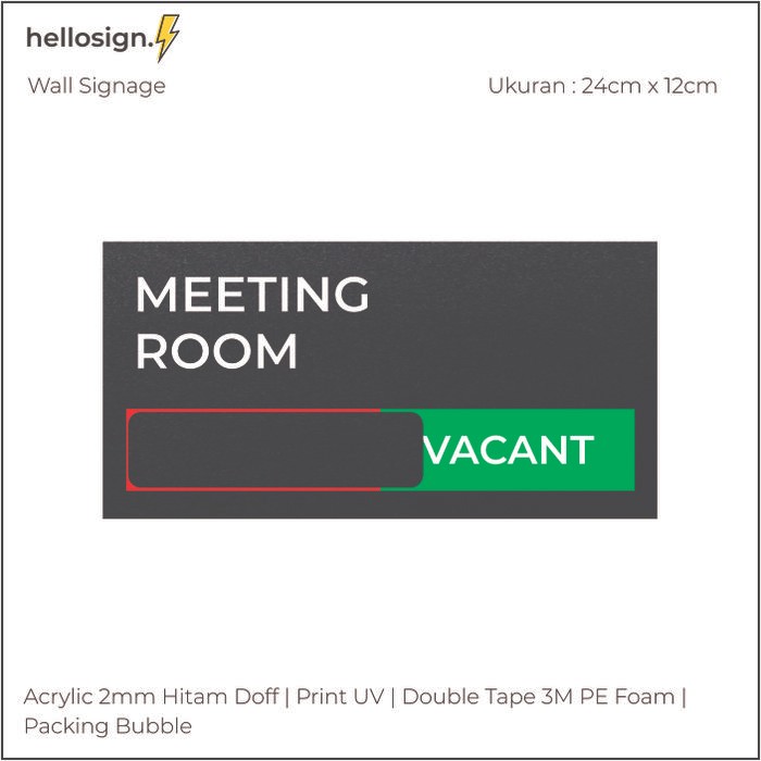 

SIGN AKRILIK MEETING ROOM PRINT PAPAN NAMA AKRILIK SIGN SLIDING