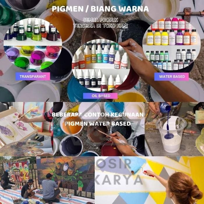 

Paket Pigmen 60Gr - Pewarna Sablon Pigment Color Stabilo Slime Waterbased Tie Dye Pigment Cat Warna