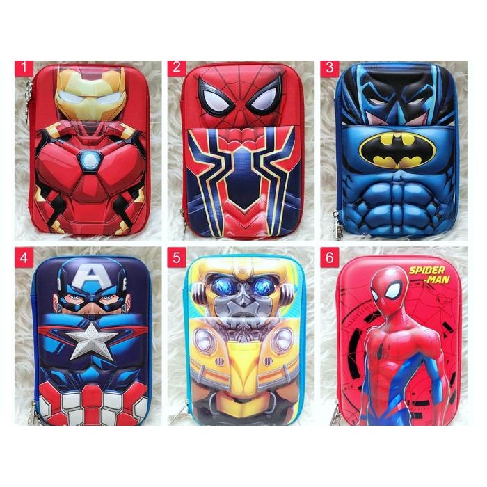 

TEMPAT PENSIL ANAK BATMAN SPIDERMAN IRONMAN CAPTAIN SUPERMAN HARDCASE