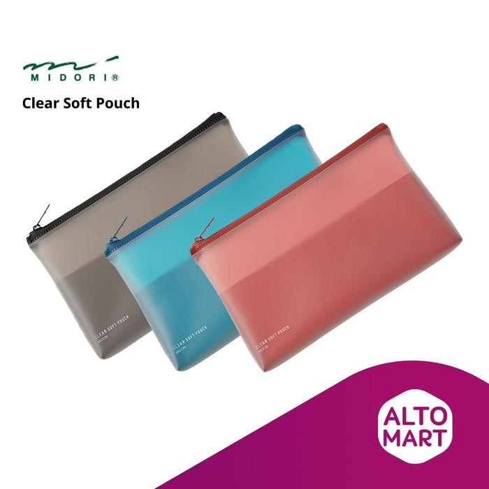 

MIDORI CLEAR SOFT PENCIL POUCH TEMPAT KOTAK PENSIL PVC